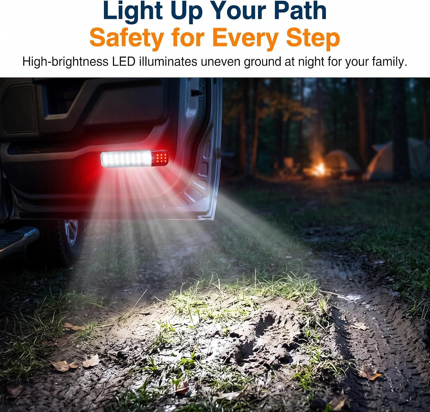 2 PCS Car Door Lights, Super Bright LED Interior Courtesy Light, No Delay Safety Warning Reflector Lamp Assembly, Compatible with Chevy Silverado Tahoe Avalanche Yukon Escalade Hummer (White)