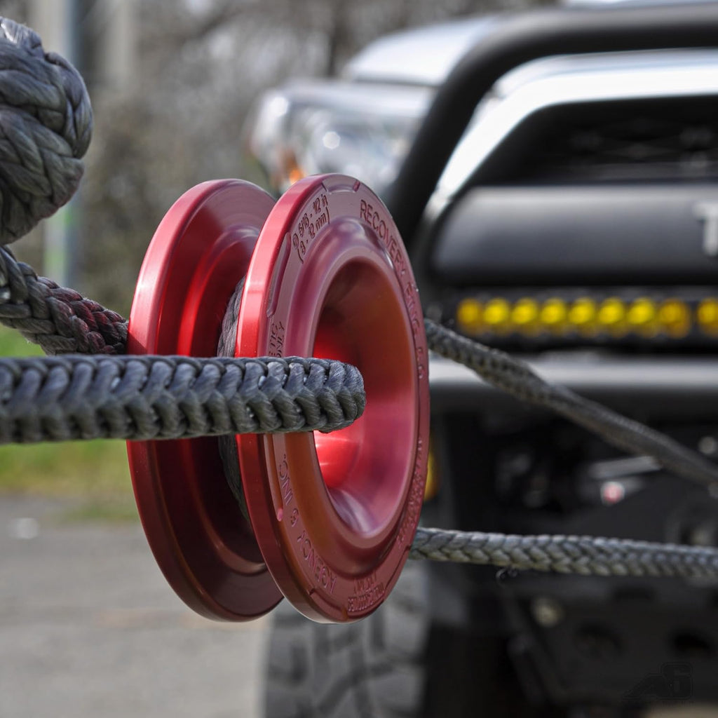 Agency 6 Recovery Ring 5.0" - for Use with Soft Shackle and Synthetic Winch Line - Offroad Vehicle Recovery - Made in the USA (Red)