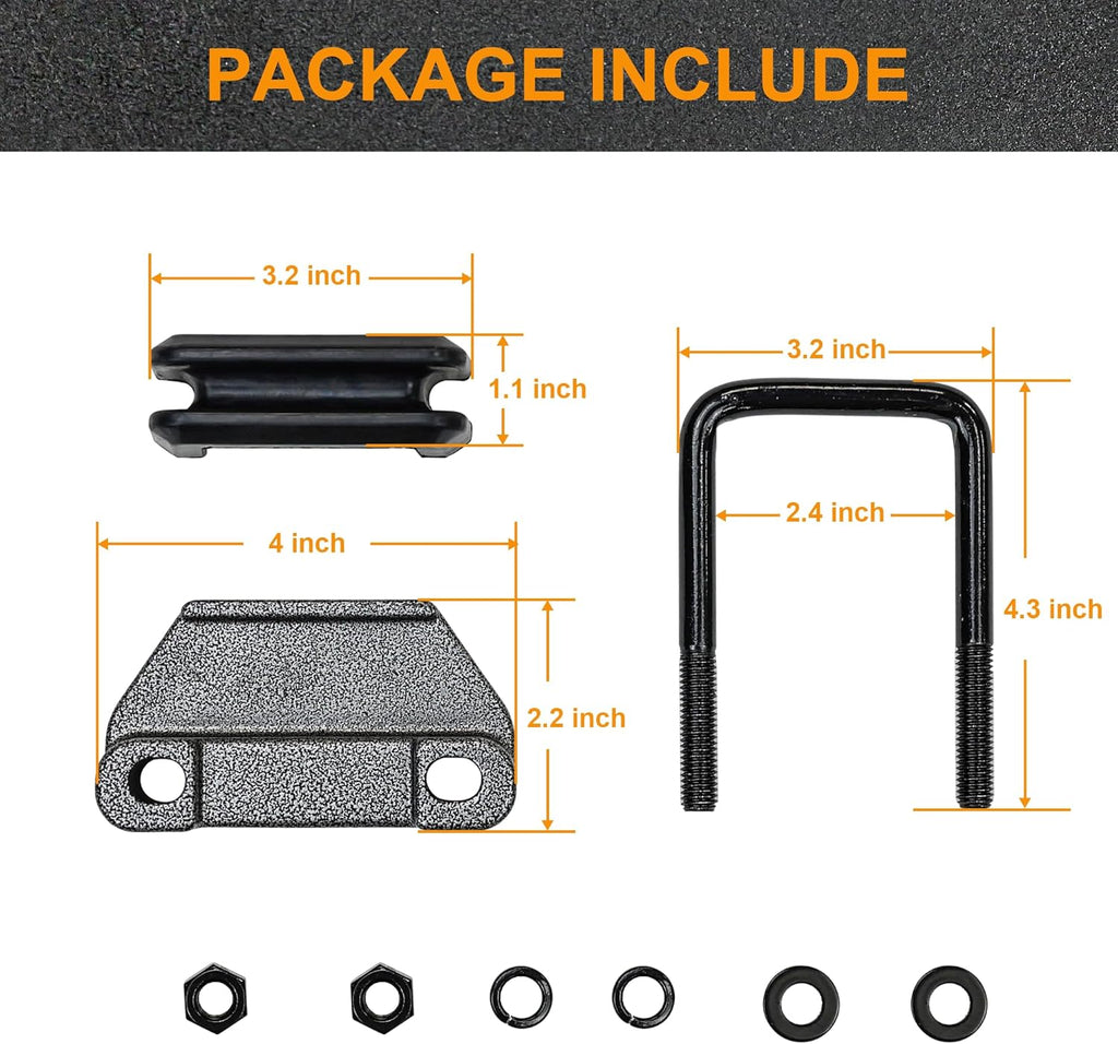 Autekcomma Anti Rattle clamp Hitch Tightener, Stabilizer for 2" Trailer Hitches, Anti-Rust Triple Protective Rubber Isolator, Reduce Movement & Noise, for Bike Rack, Matte Black Hitch