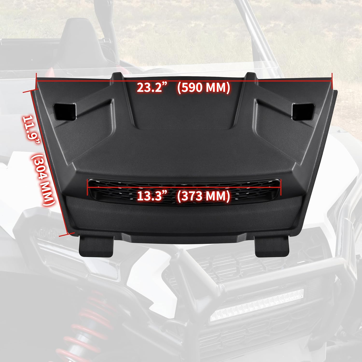 Front Turbo Hood Scoop for Polaris RZR XP 1000/XP4 1000 2024-2025 Accessories, Black Sport Air Intake Kit with Large Vent, Fast Heat Dissipation Durable Polypropylene Material