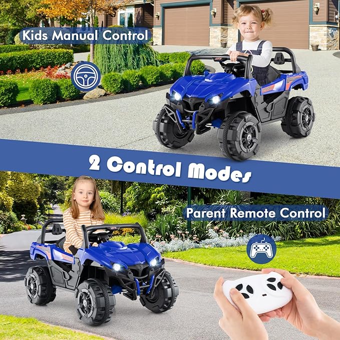 OLAKIDS 12V Ride on Car UTV, Battery Powered Off-Road Kids Electric Vehicles - Image 2