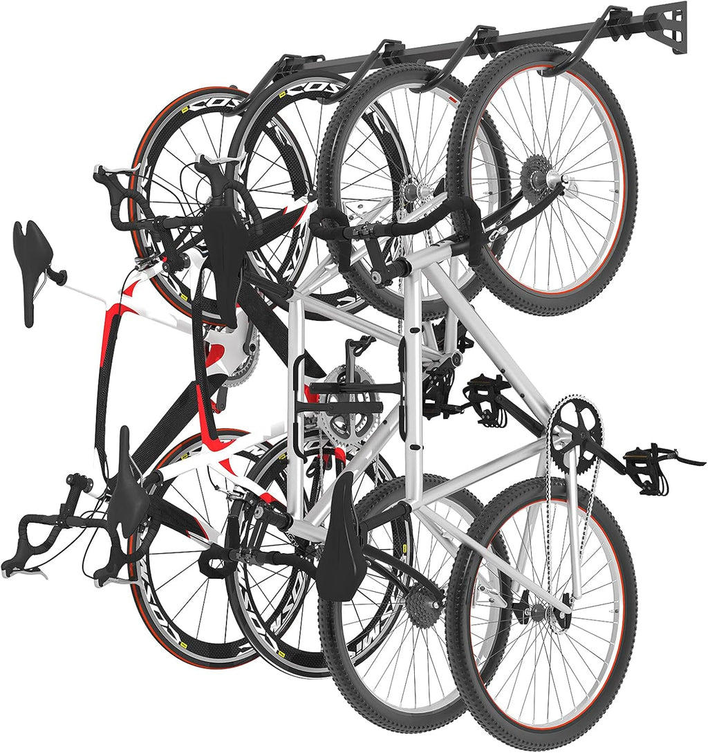 FLEXIMOUNTS 4 Bike Storage Rack, Heavy Duty Wall Mount Hanger