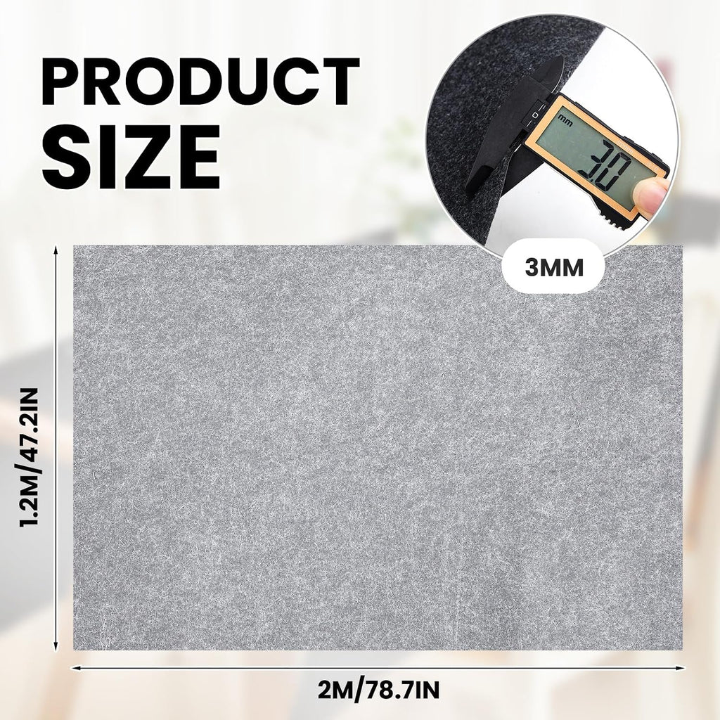 Nuanchu 78.7 x 47.2 Inch Light Gray Underfelt Carpet for Speaker Sub Box, RV, Boat, Marine, Auto, Truck, Car Trunk, Door Liner, Desk