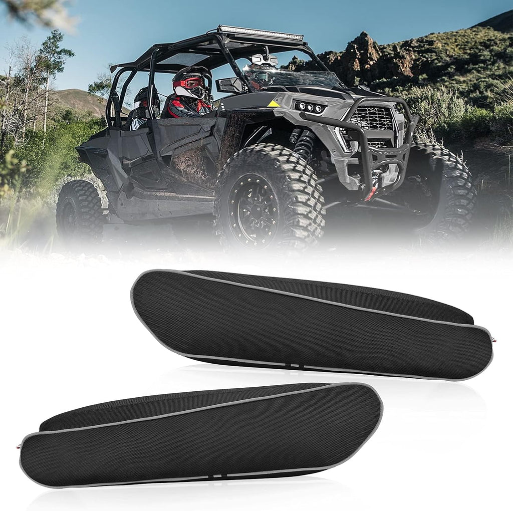 KEMIMOTO 2023-2014 XP 1000 Rear Bed Storage Bags 1680D Water-Resistant | Compatible with Polaris RZR XP 1000, XP 4 1000, RZR Turbo 2023-2014 2pcs Reflective Zippers Door Bag