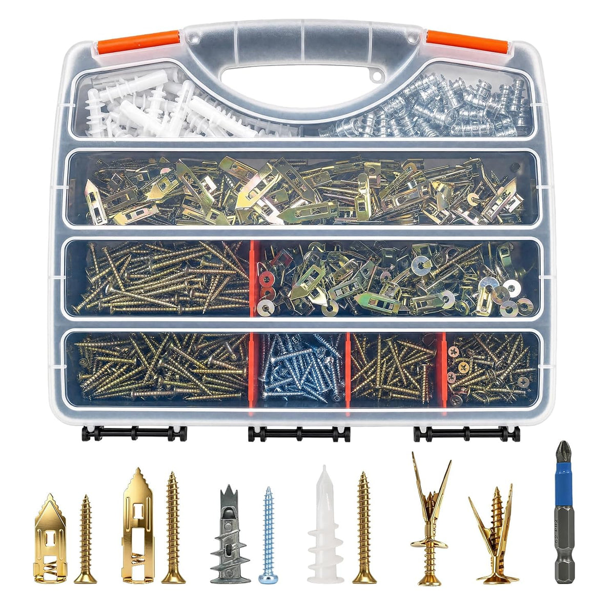 drywall anchors and screws assortment kit, heavy duty, main product view