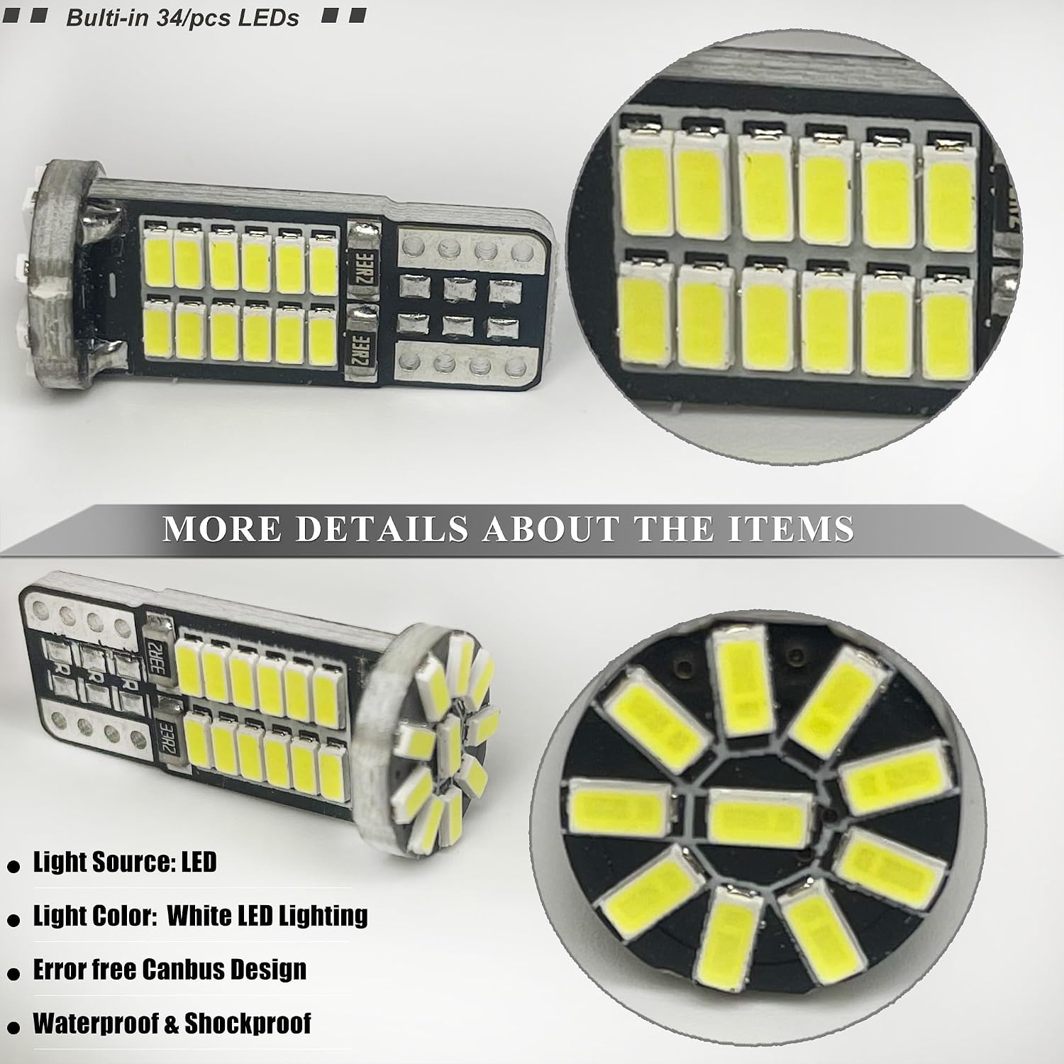 10/pcs LED Interior Lights Bulb Replacement for Volkswagen 2006-2010 VW Beetle Front/Rear Parking Marker Lamps Courtesy Stepwell Glove Box Luggage Compartment Lamp Bulbs