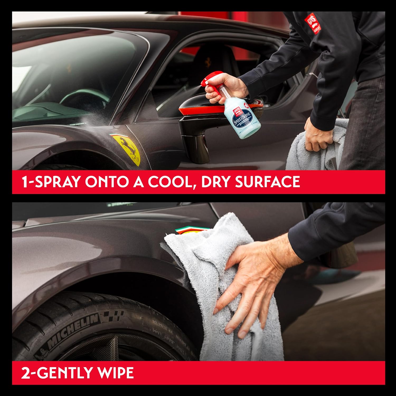 Griot's Garage Speed Shine for Car Detailing, Quick Detailer for All Exterior Surfaces, Trim and Wheels, Provides a Glossy Finish, 11146, 35 oz