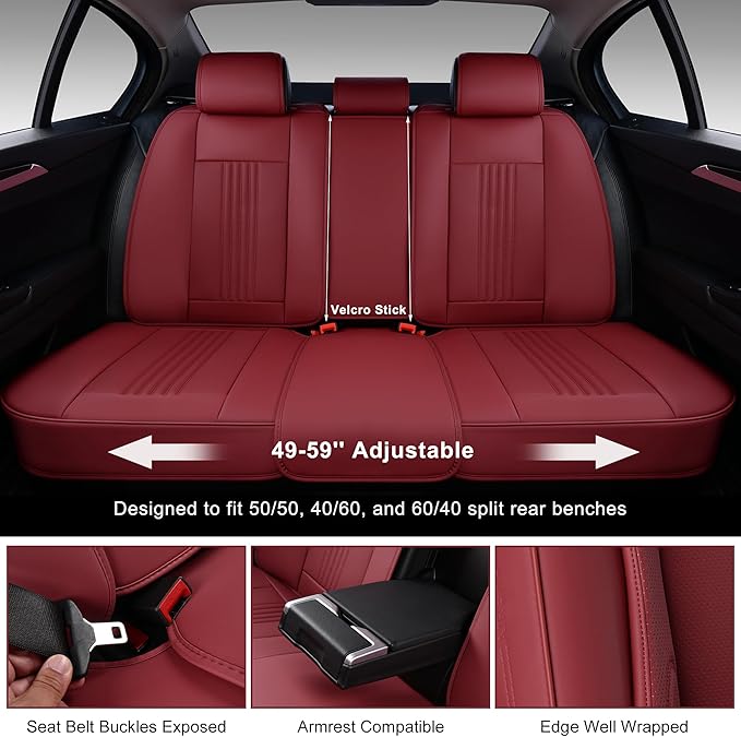 Car Seat Covers Full Set, Front and Rear Seat Covers - Image 4