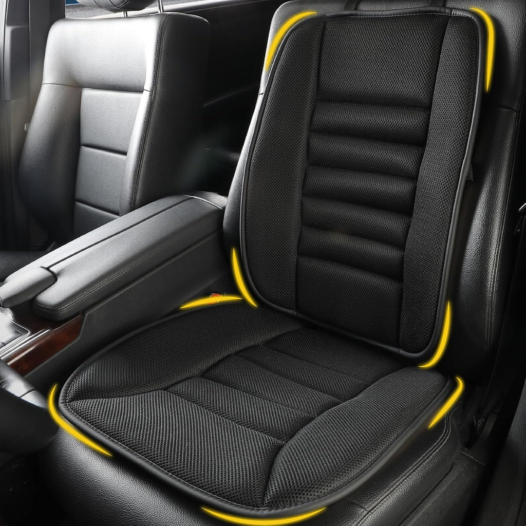 Car Seat Cushion with Back Support Pillow, Comfy Lumbar Support & Seat Cushion