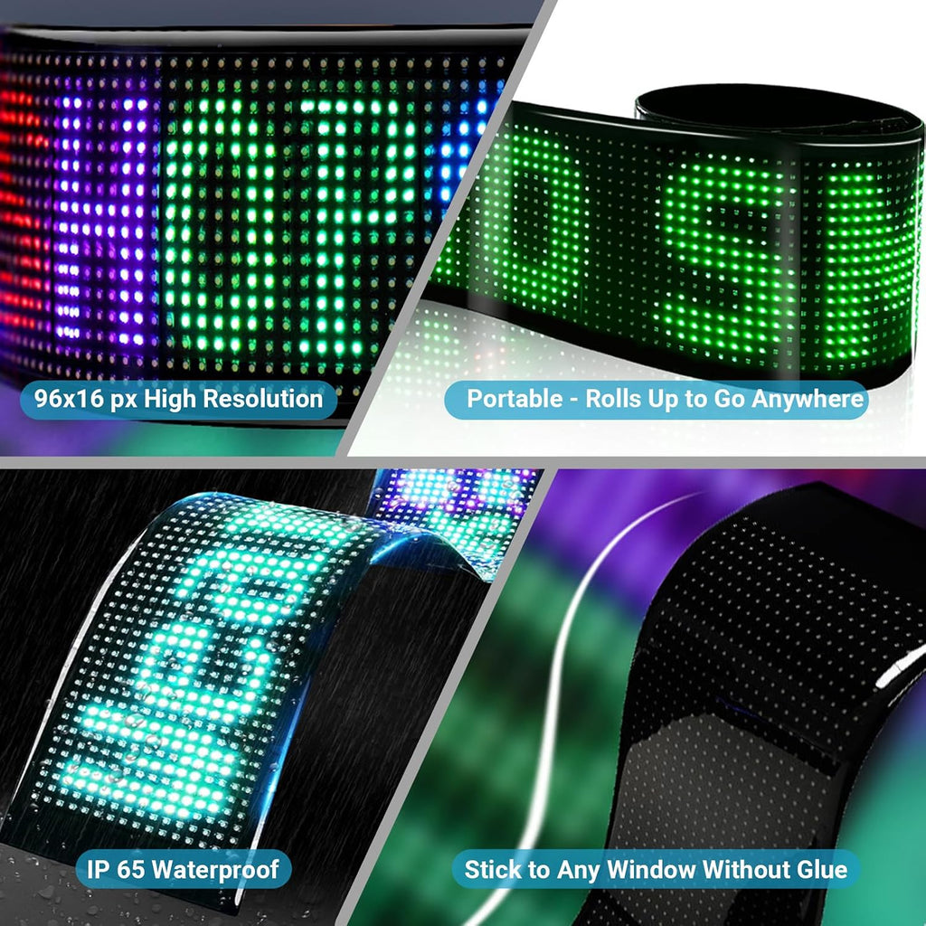 LED Eyes for Truck Windshield, 2PCS 23.6inx4.7in Devil Eyes Light for Windshield, Devil Eyes Light for Car, Truck, SUVs, Gift for Men