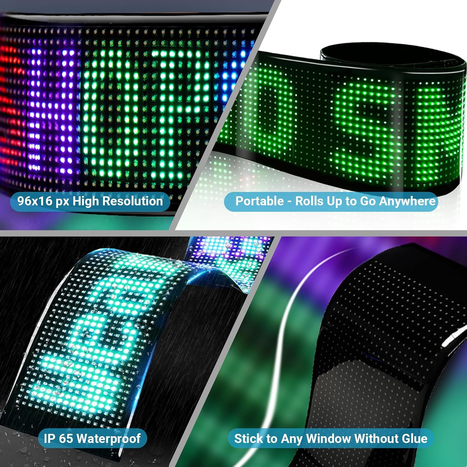 LED Eyes for Truck Windshield, 2PCS 23.6inx4.7in Devil Eyes Light for Windshield, Devil Eyes Light for Car, Truck, SUVs, Gift for Men