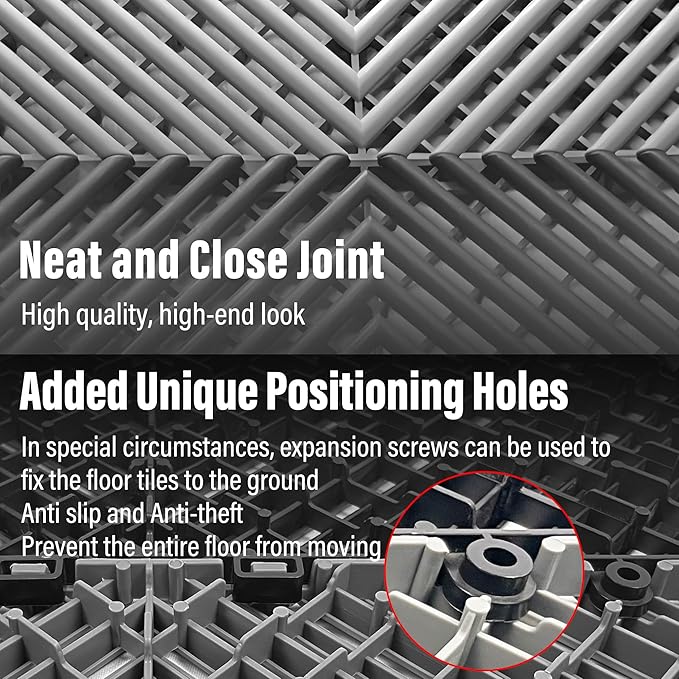 24 Pack 16"x16" Interlocking Garage Floor Tiles - Image 6