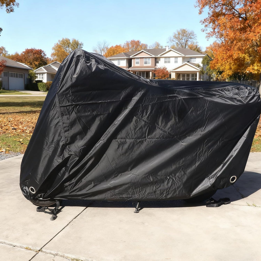 XYZCTEM Moped Cover, Vespa Cover Waterproof Outdoor, for Small Scooter Cover Outdoor Protection Against Water, UV, Wind, Fit for Honda 50CC 60'' to 72" L Motorcycle Cover, Black