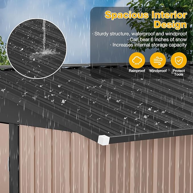 10x8 FT Outdoor Storage Shed - Image 2
