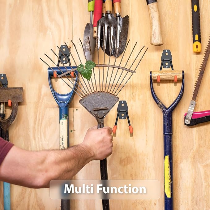 8 Pack 4.5x2.75 Inch Utility Steel Wall Mount Heavy Duty Garage Hooks - Image 2