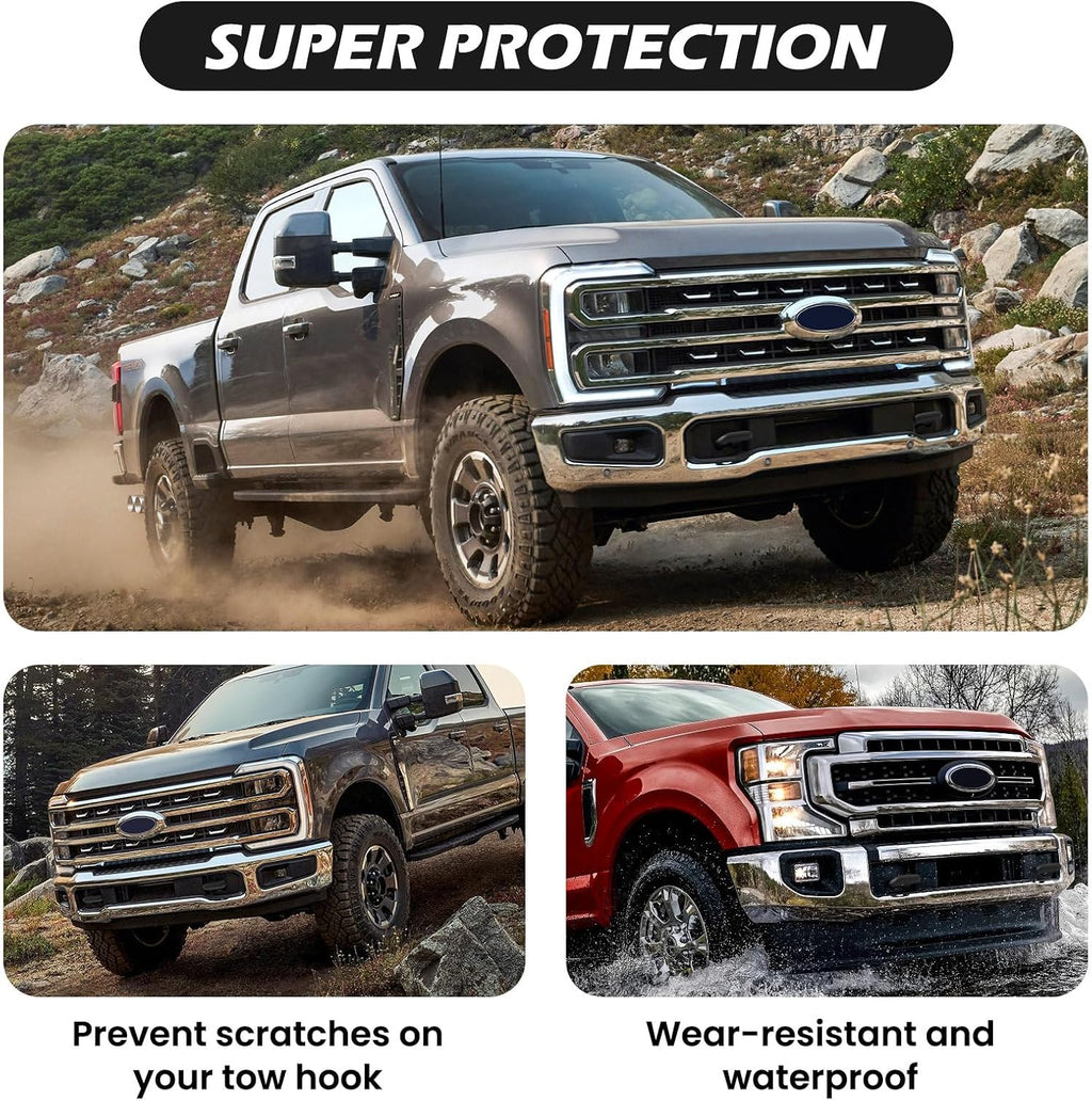 Tow Hooks Covers for Ford Super Duty F250 F350 F450 2017-2025 Compatible with Ford Super Duty F250 F350 F450 Accessories 2017-2026 (Black)