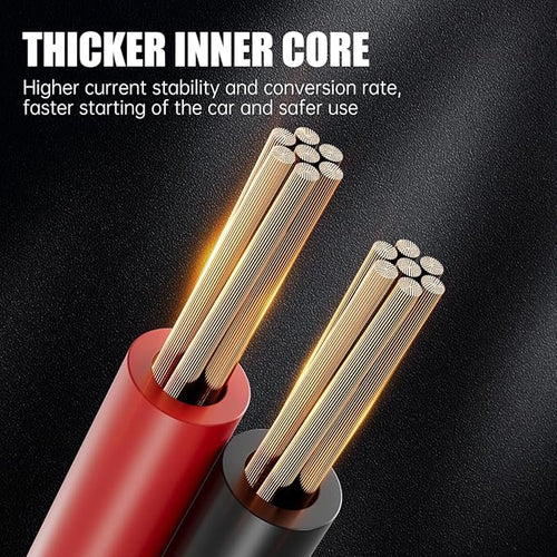 0 Gauge 25 Feet Jumper Cables for Car Battery, Heavy Duty Automotive Booster - Image 2