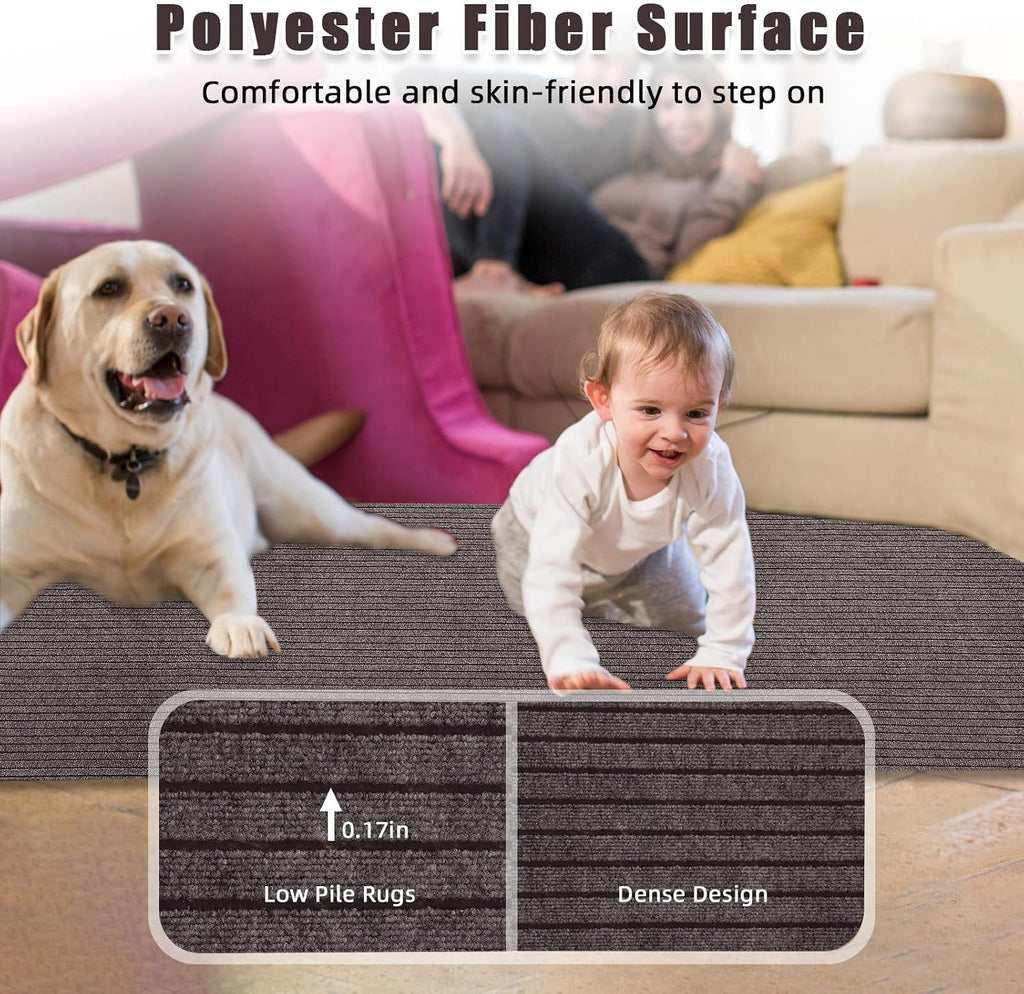 Marine Carpet Rolls,6 X 23 FT Indoor Outdoor Carpeting, 0.18" Thick Boat Carpet with Water-Proof TPE Backing，Non-Slide，Not Easily Scratched, Marine Rug Roll for Deck, Patio, Porch & Marine Use