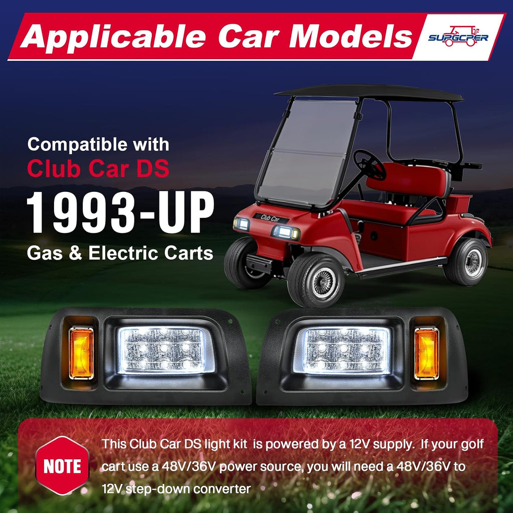 golf cart led light kit for club car, side view