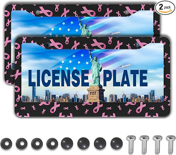 License Plate Frames for Men Black Powder Car License Plate Frame for Women by Unknown
