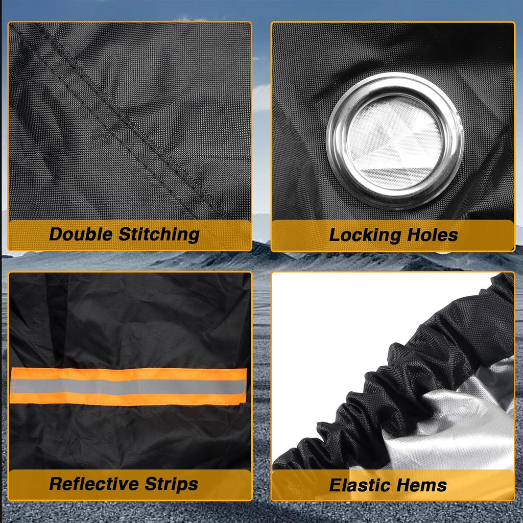 EVRBUL 3-Wheel Vehicles Cover Dustproof and Waterproof Full Motorcycle Cover Compatible with Can-Am Ryker 600 Ryker 900 Ryker Sport Ryker Rally Edition Fit up to 103"