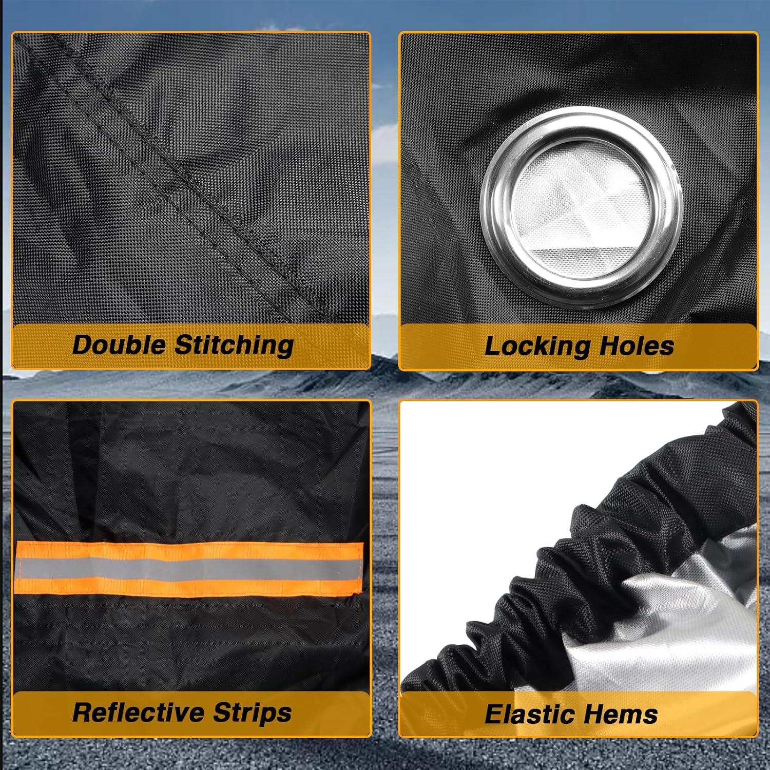 EVRBUL 3-Wheel Vehicles Cover Dustproof and Waterproof Full Motorcycle Cover Compatible with Can-Am Ryker 600 Ryker 900 Ryker Sport Ryker Rally Edition Fit up to 103"
