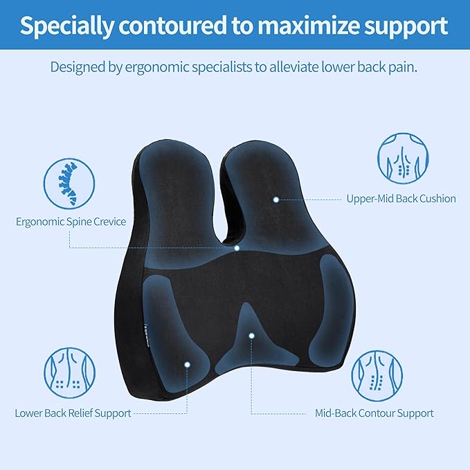 Lumbar Support Pillow for Office Chair and Car Seat - Image 3