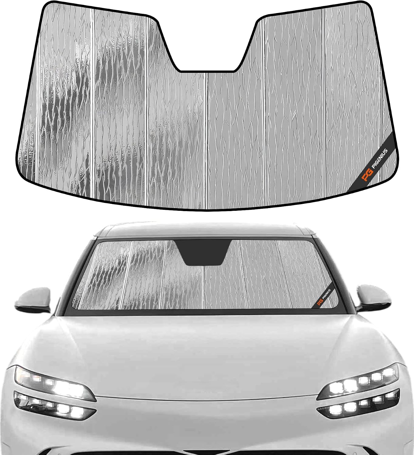 Pigenius Windshield Sun Shade for Genesis GV60 2023-2026 Front Window Sunshade - AstraGuard