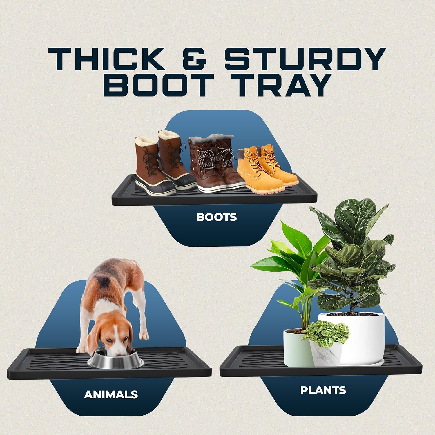 Milato Boot Tray – Extra Large – 18 x 36 in – 45 x 91cm (2 Pack)