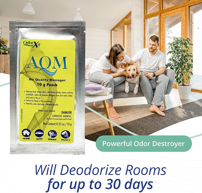 AQM by OdorXit, Air Quality Manager Chlorine Dioxide Odor Removal Packet
