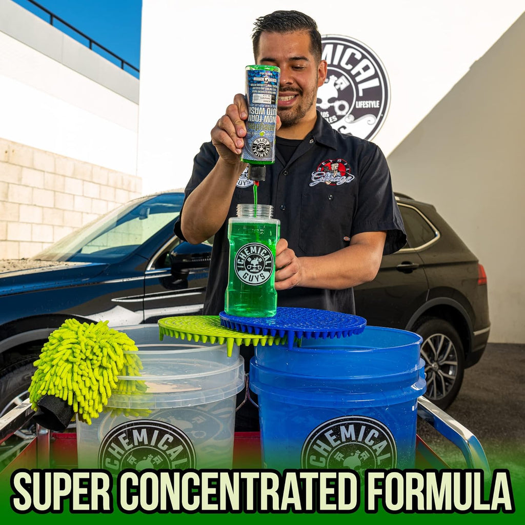 Chemical Guys Car Wash Soap for Foam Cannon or Bucket, Honeydew Snow Foam Car Wash Soap for Trucks, Motorcycles, RVs & More, Super Suds, Honeydew Scent - 64 oz (Half Gallon)
