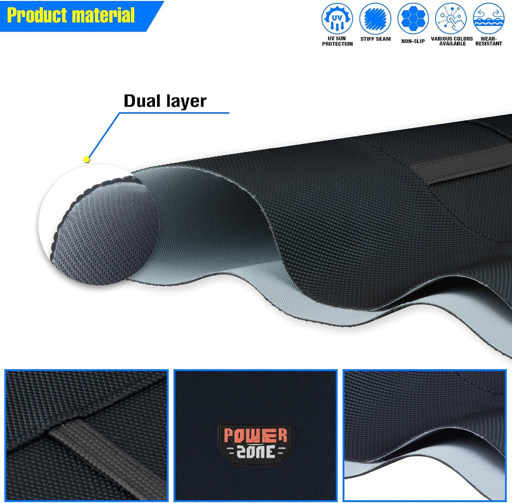 Motorcycle Universal Seat Cover Non-Slip Rubber Striped Gripper Soft Sewing for Yozma In10 CRF WR WRF RMZ YZF SXF EXC EXC XC SX CR KLX Dirt Pit Bike Motocross Off Road Motorbike (Black)