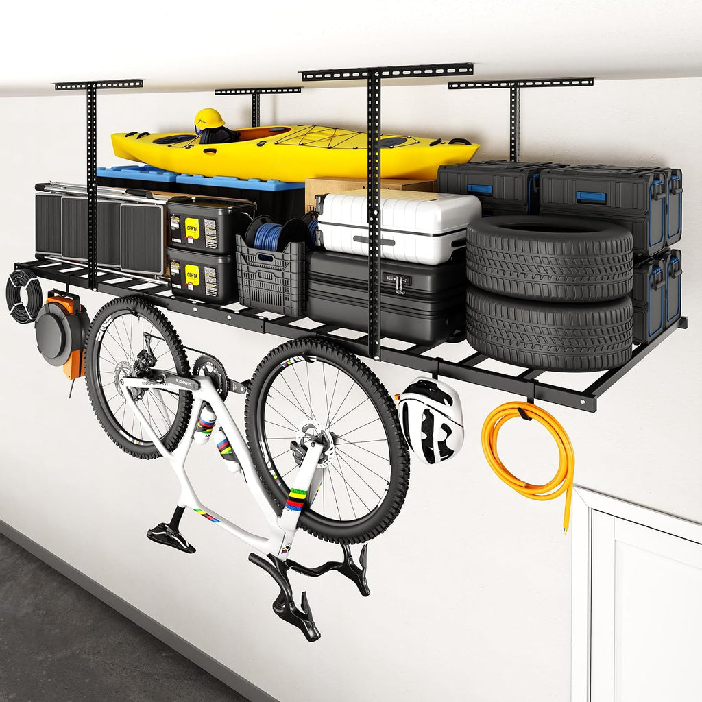 fleximounts 4x8 overhead garage ceiling storage rack with, main product view