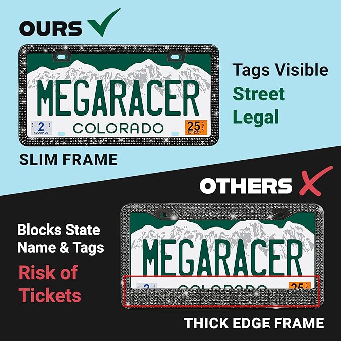 Elegant Bling License Plate Frames - Image 6
