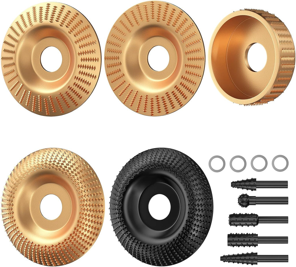 burmong 14pcs wood carving disc set for angle, main product view