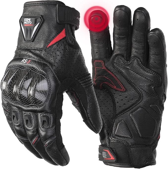 KEMIMOTO Sheepskin Leather Motorcycle Gloves by kemimoto