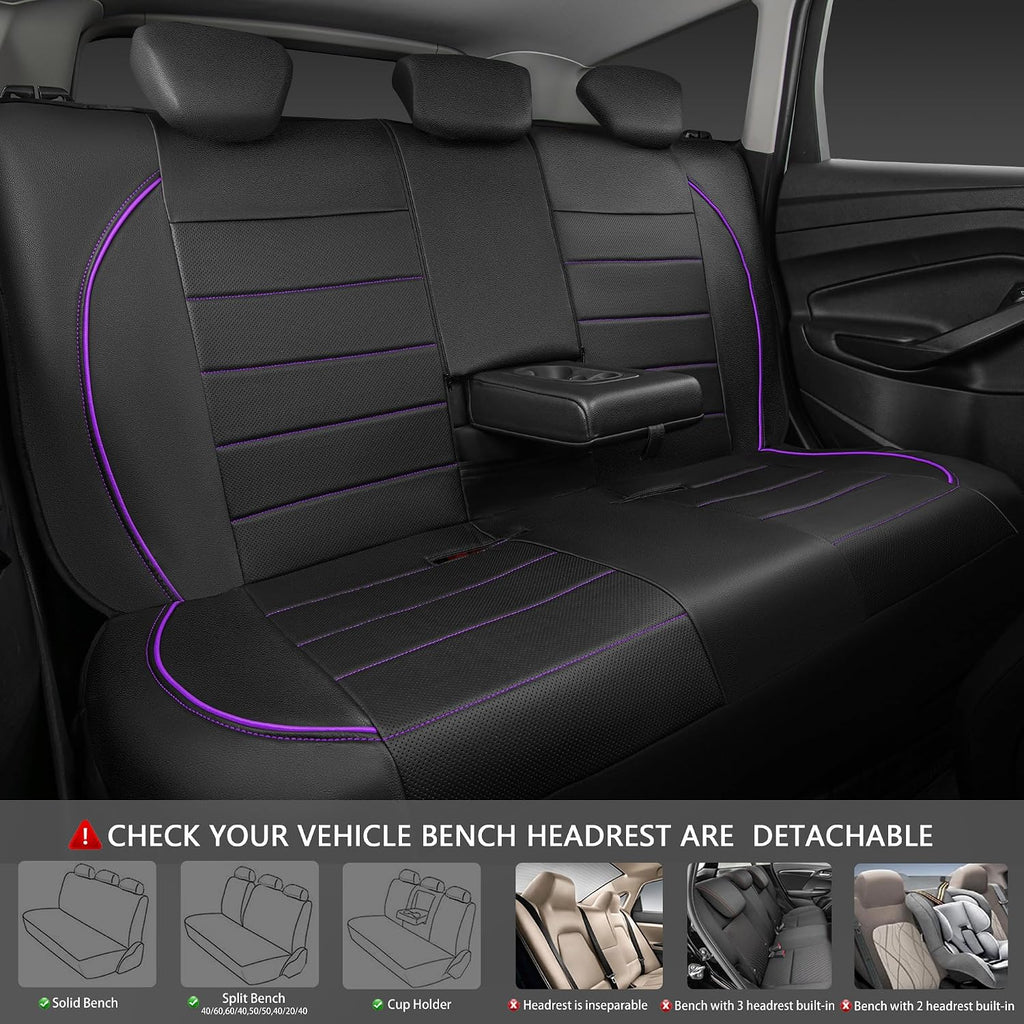 car pass piping pu leather car seat cover,inside, side view