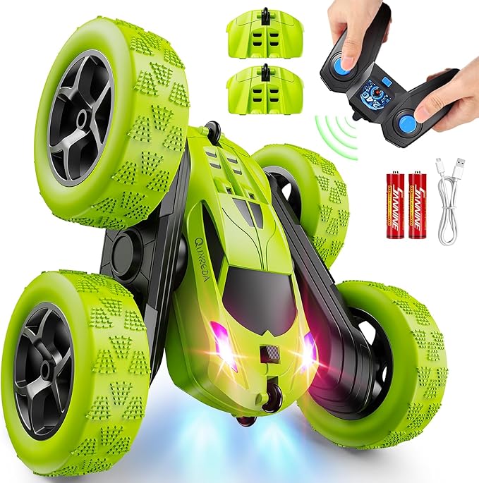 Remote Control Car for Kids Ages 6+, RC Cars Stunt Car Toy 4WD Double Sided by QUNREDA