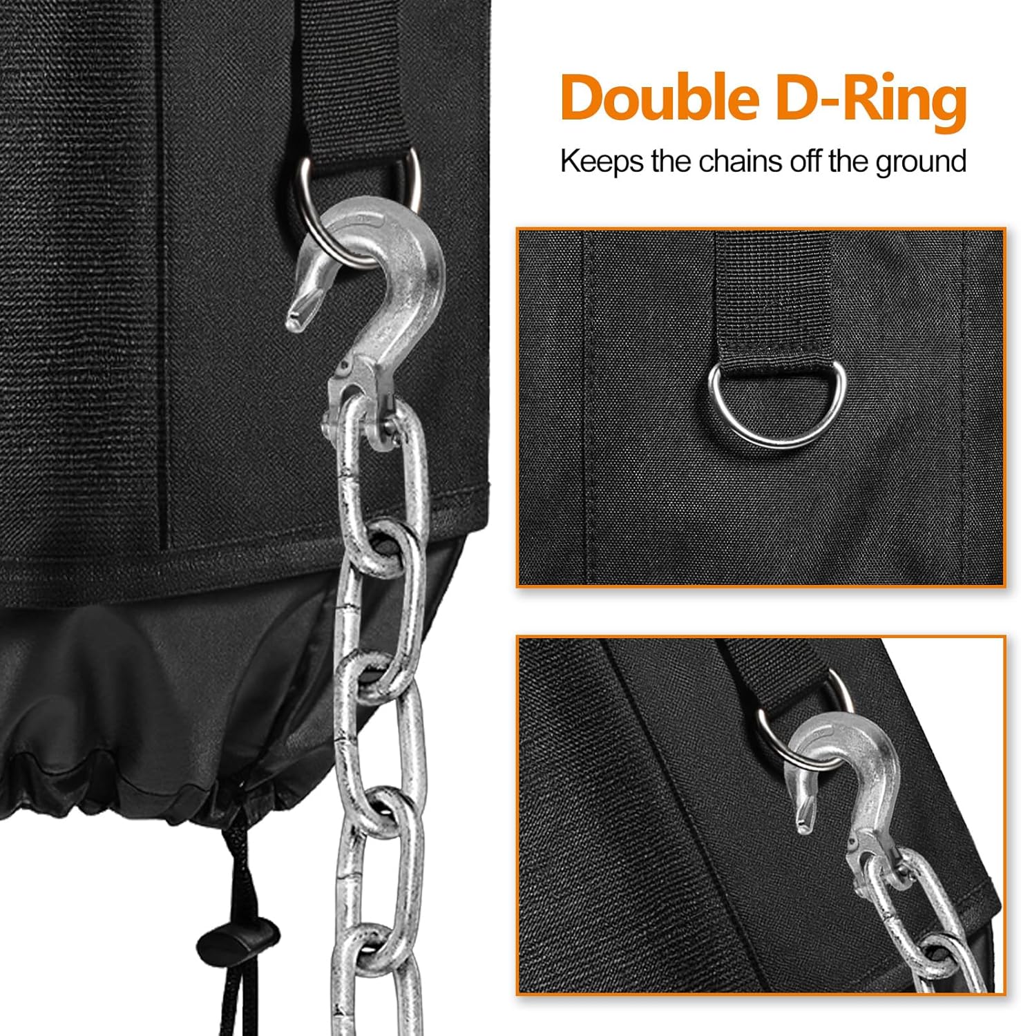 SheeChung [2026 Upgraded] RV Electric Jack Cover, 600D Universal Trailer Tongue Jack Cover with D Rings, Waterproof Protective Cover for RV Camper Travel Trailer (14″H x 5″W x 10″D)