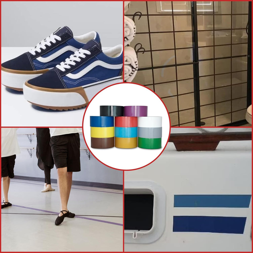 GGR SUPPLIES T.R.U. CVT-536 Clear Vinyl Pinstriping Dance Floor Tape: 2 in. Wide x 36 yds. Several Colors