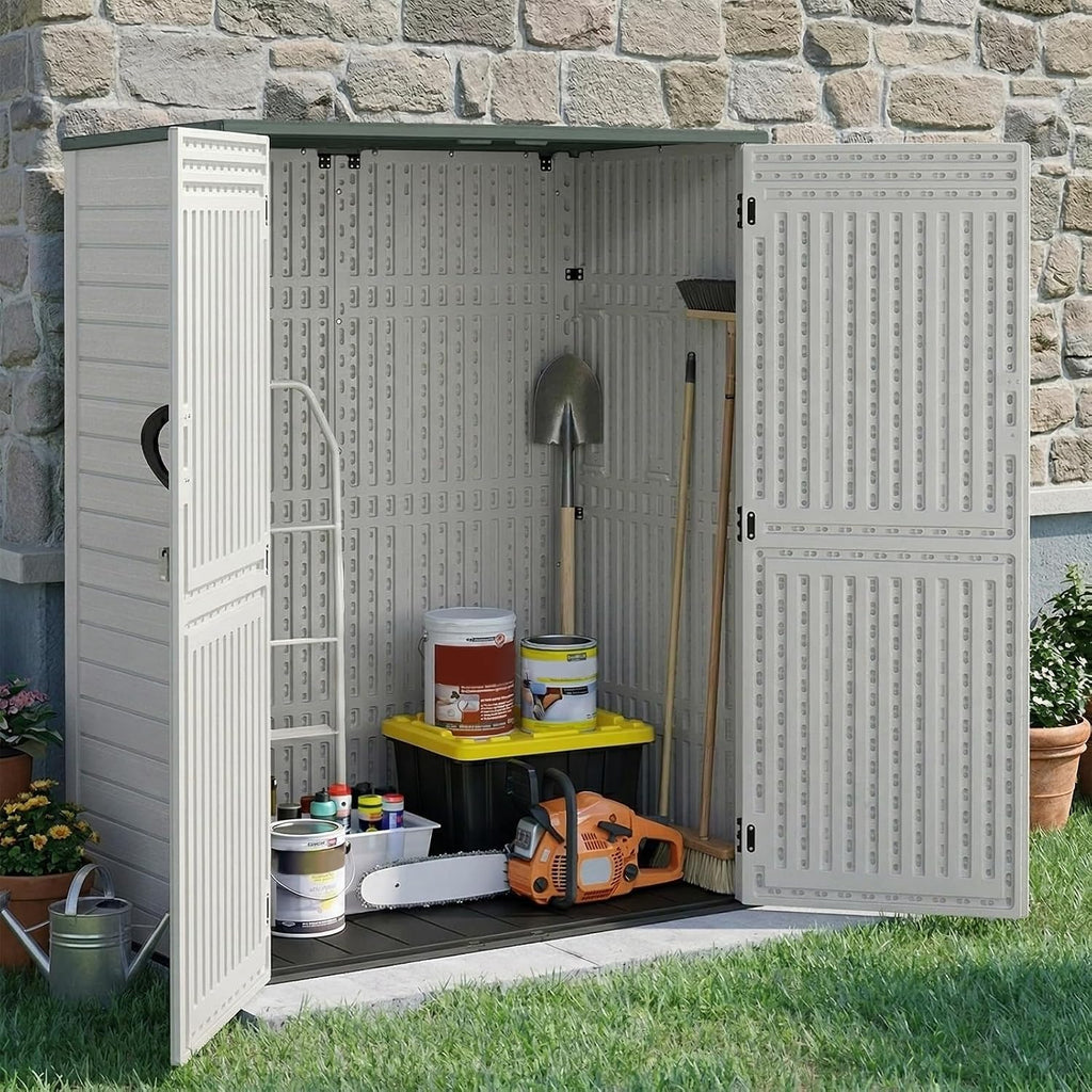 ehhly vertical resin storage shed, 60 cuft garden, main product view