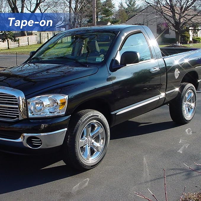 Window Visors Rain Guards for 2002-2008 Dodge Ram 1500 Regular Cab, Out-Channel - Image 4