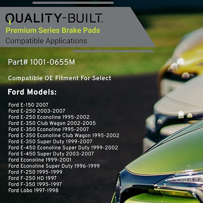 Premium Semi-Metallic Front Brake Pads Compatible - Image 3