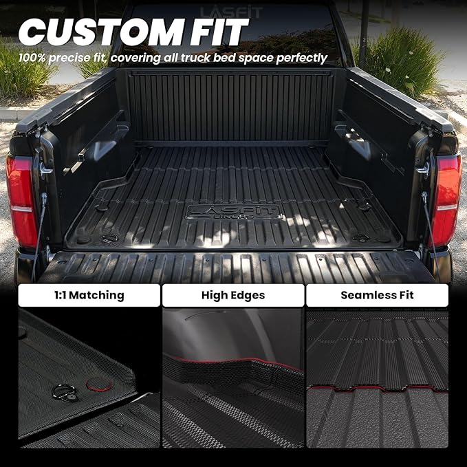 LASFIT Bed Mat for Toyota Tacoma 2024 2025 Truck Bed, All Weather 6 ft Car Bed - Image 3