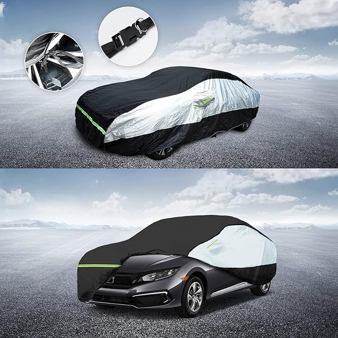 Universal Sedan Car Cover Fit for Toyota Corolla, Honda Civic, Nissan Sentra - Image 6
