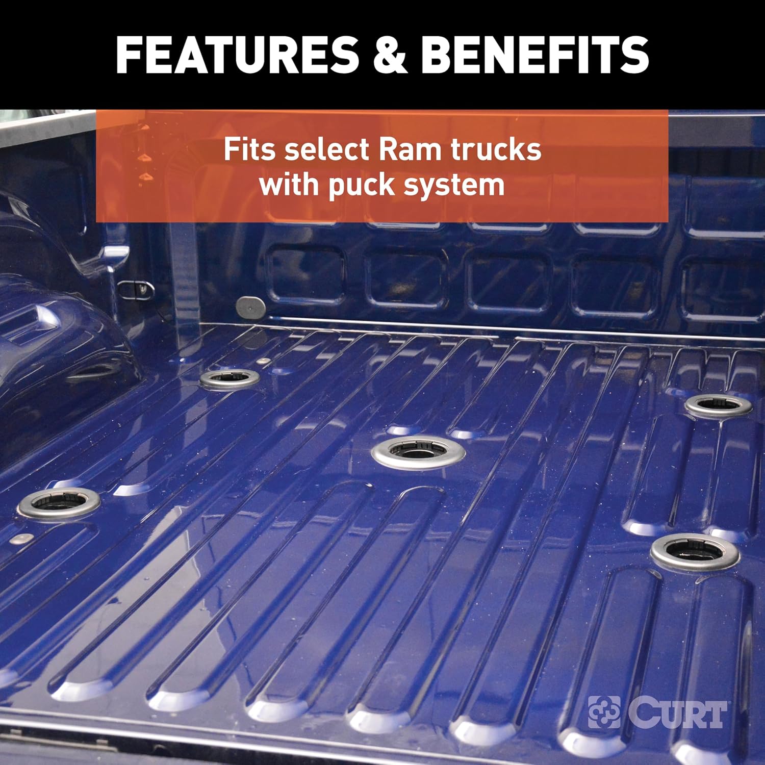 CURT 16021 Replacement Ram 2500, 3500 Puck System 5th Wheel Legs, 25,000 lbs, Hitch Head Required