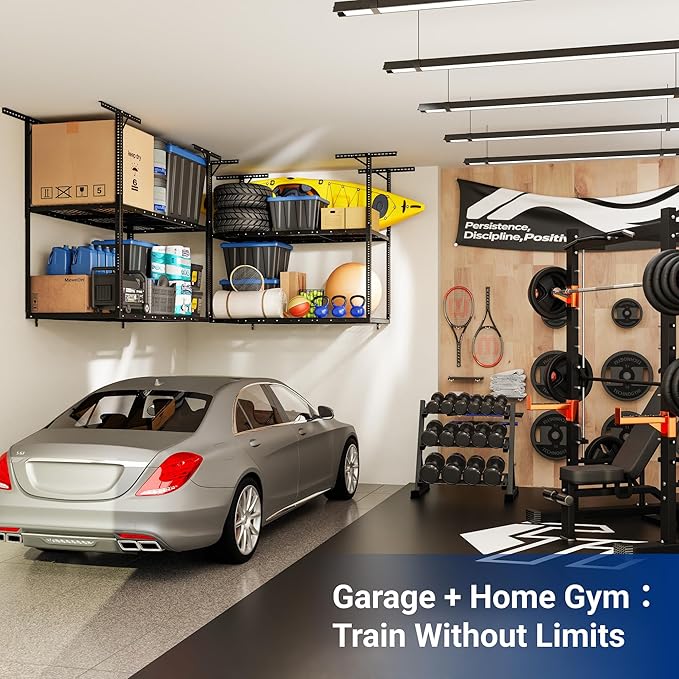 FLEXIMOUNTS 3x6 2-Tier Overhead Garage Storage Rack – Adjustable Heavy Duty - Image 7