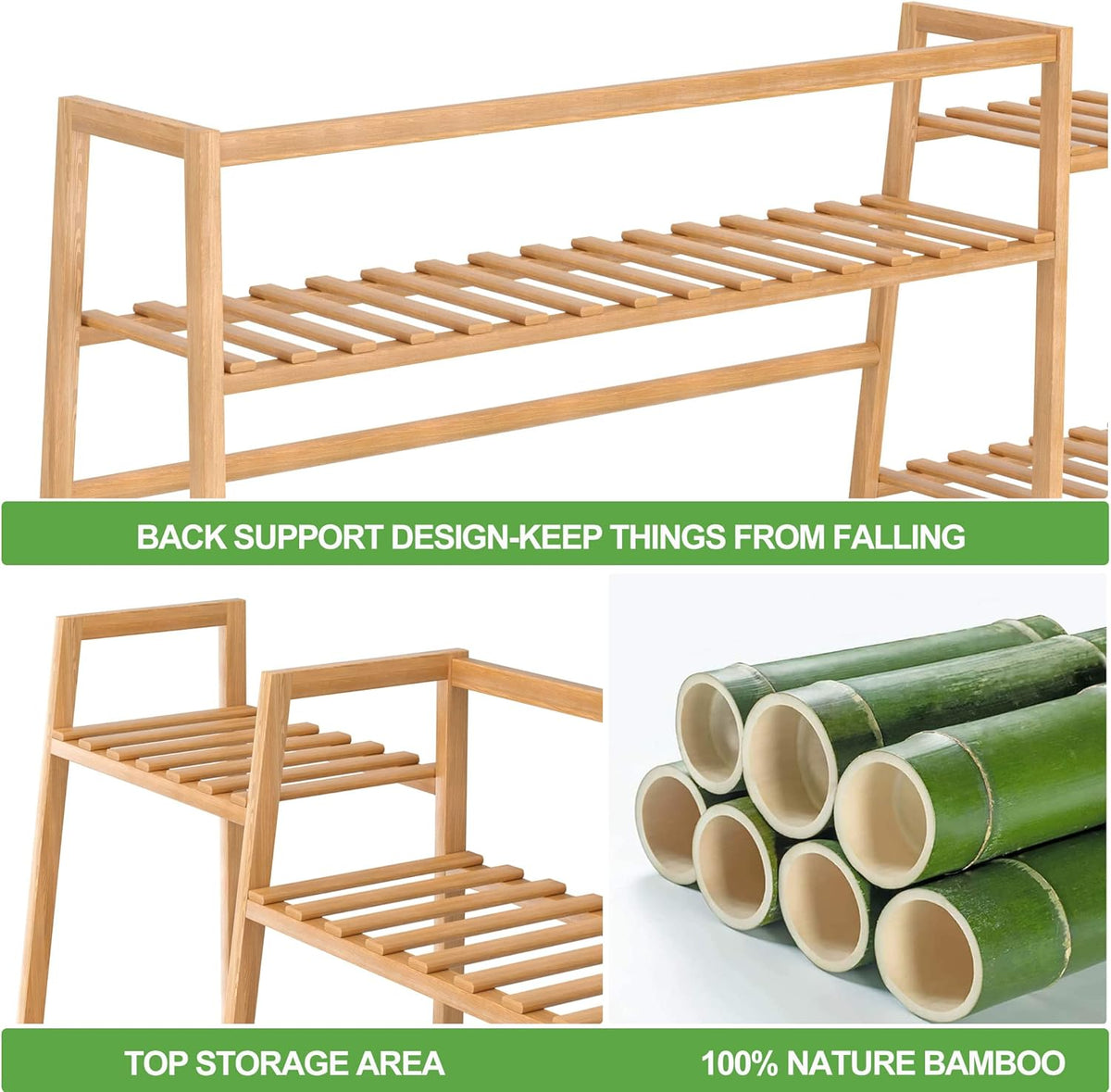 reliancer bamboo clothing garment rack,free standing clothes coat, close-up detail