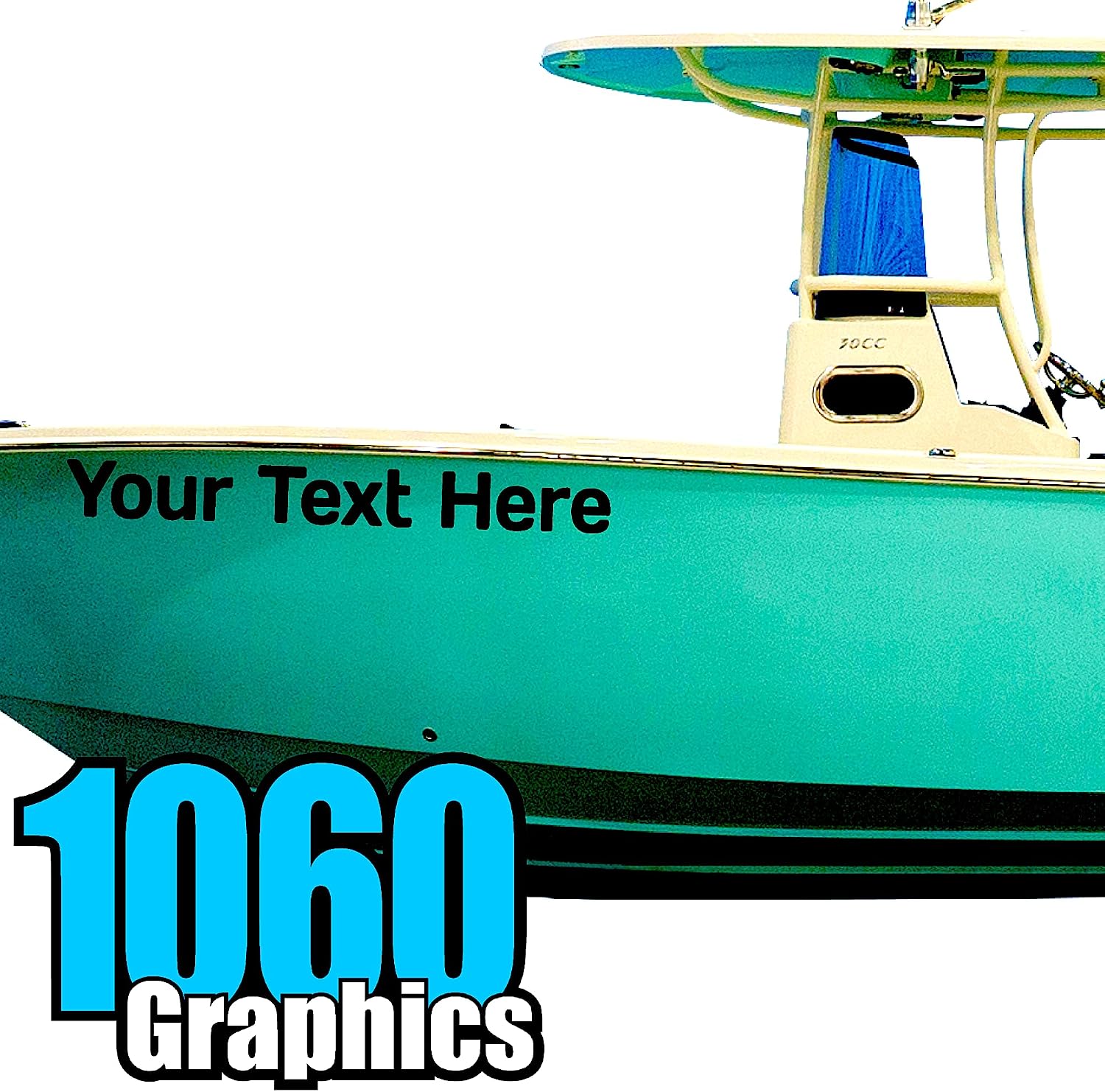 Custom Vinyl Boat Numbers & Letters (Two Decals)