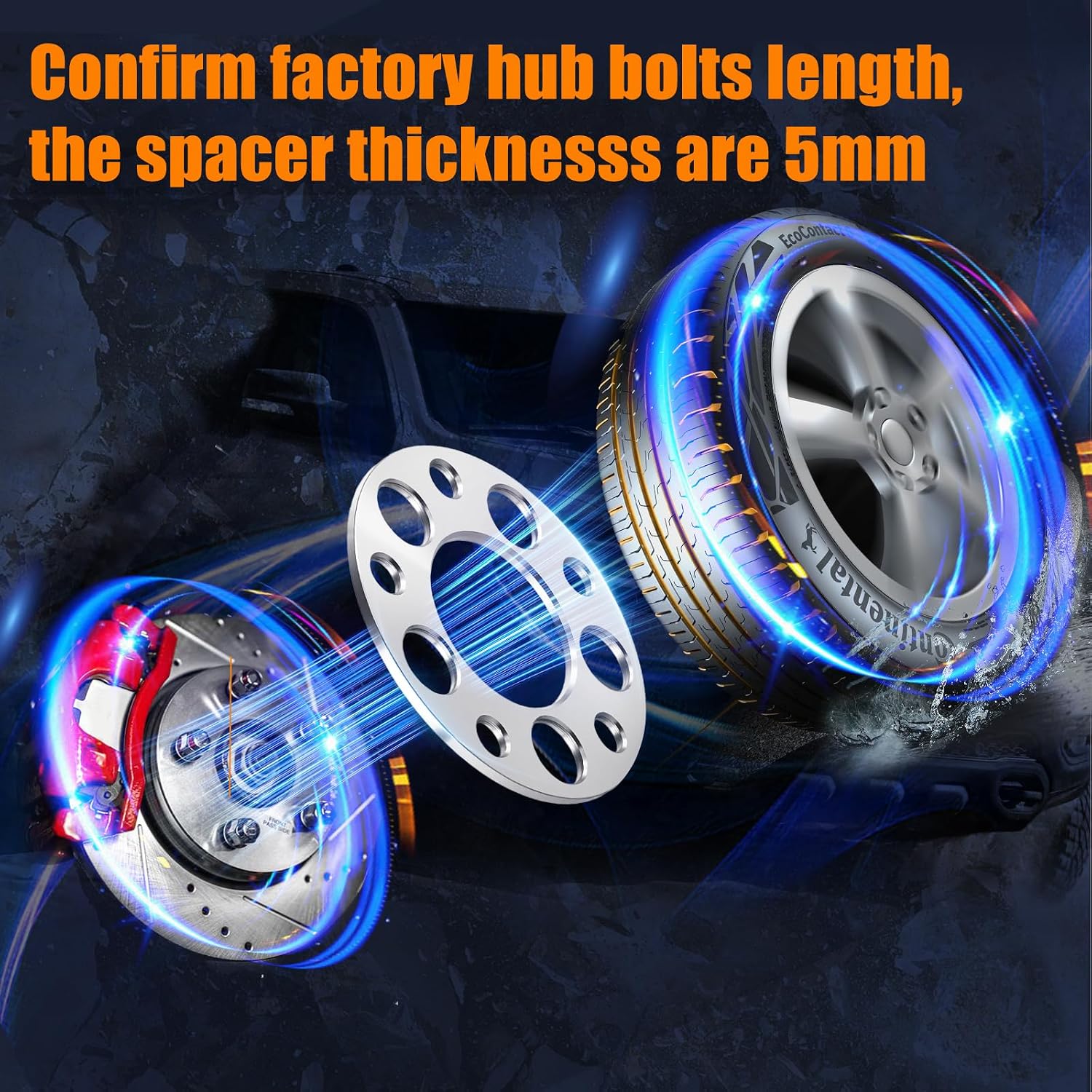 GAsupply 5mm 5x120mm Wheel Spacers Fit for 128i 135i 318i 320i 325i 328i 335i M3 428i 435i M4 525i 528i 530i 535i M5 Z3 Z4 640i 645ci E36 E46 E90 E92 E93 F10 F30, 72.56mm Hub Bore Forged Spacer, 2PCS